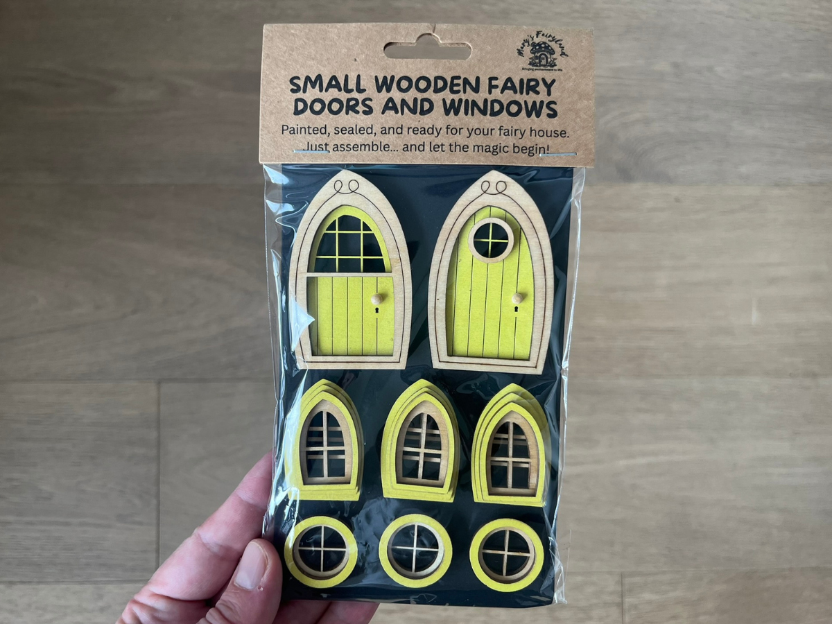Finished Small Fairy Door and Window Set - Build a Magical Fairy House