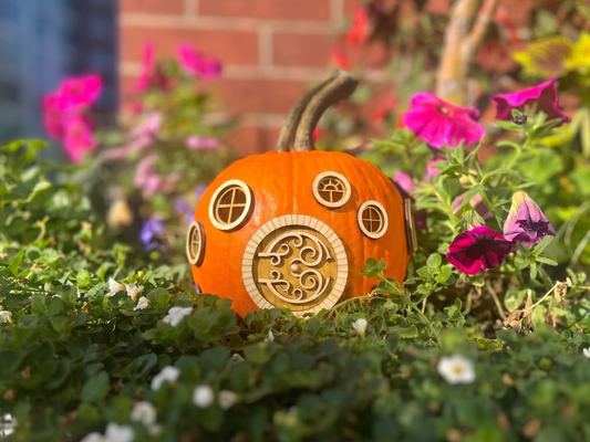 Finished Round Fairy Door and Windows Set for Fairy Garden or Fairy House