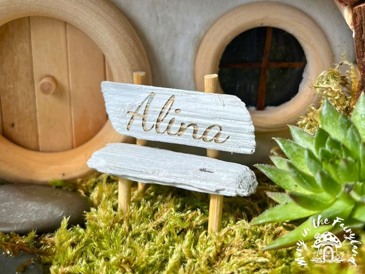 5x Personalized Mini Fairy Benches