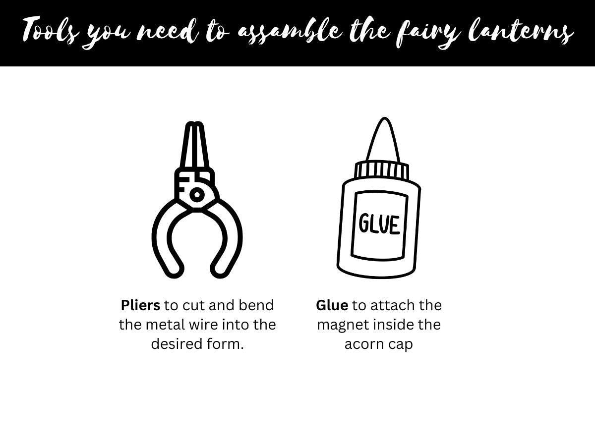 DIY Fairy Lantern Kit with Wooden Acorn Cap – Create 5 Magical Fairy Lights