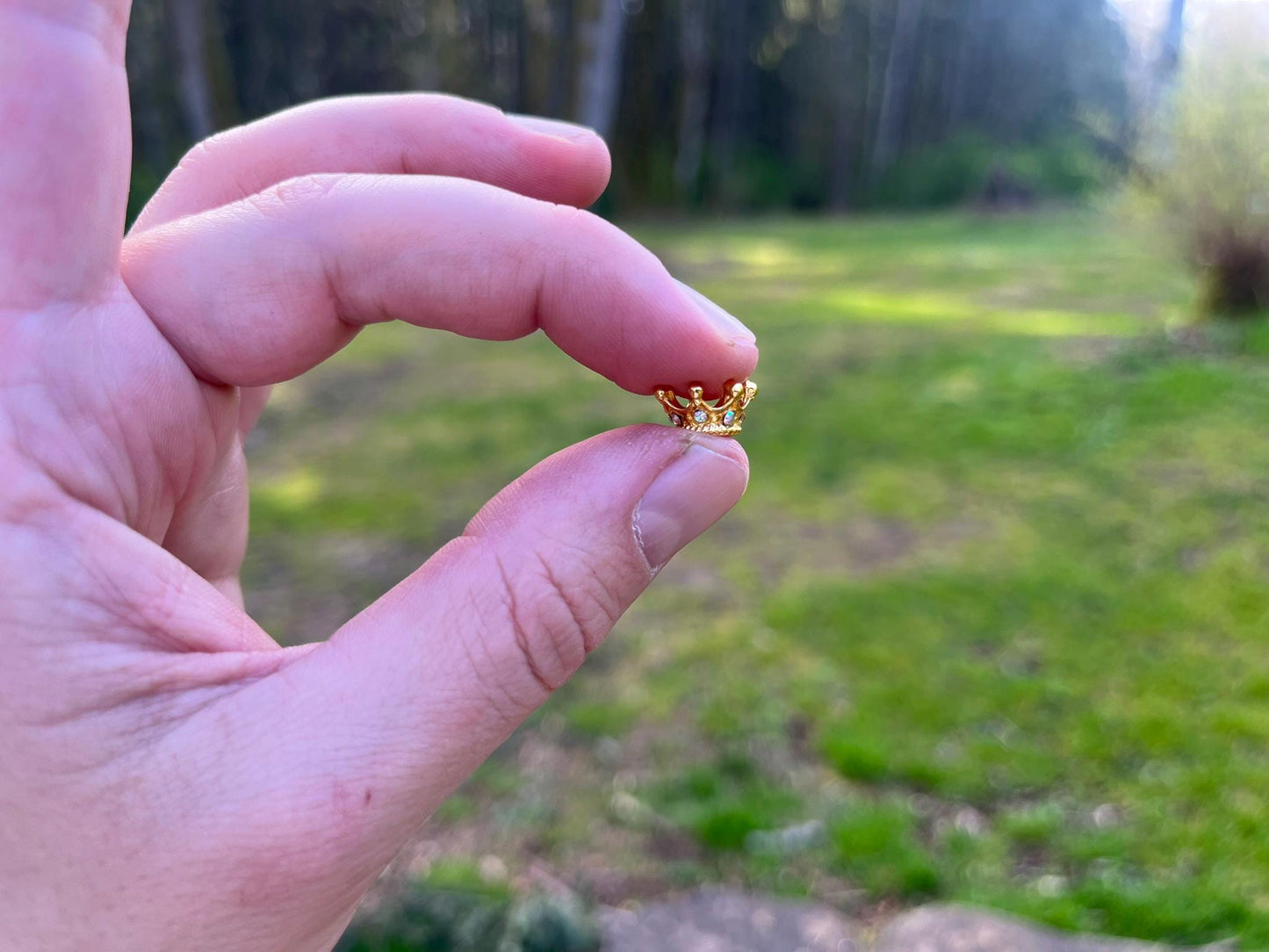 Adorable Golden Fairy Crown with Diamonds