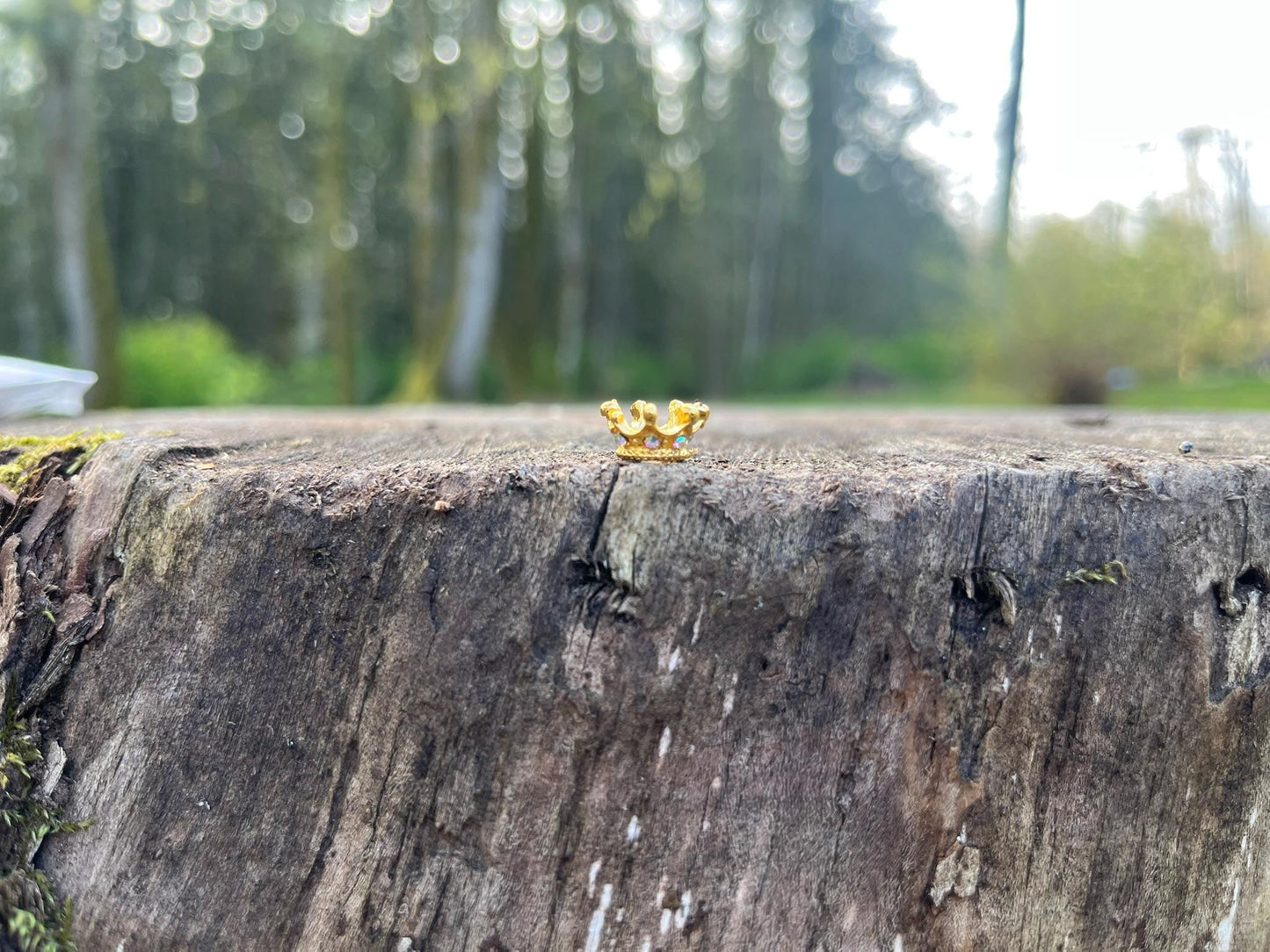 Adorable Golden Fairy Crown with Diamonds