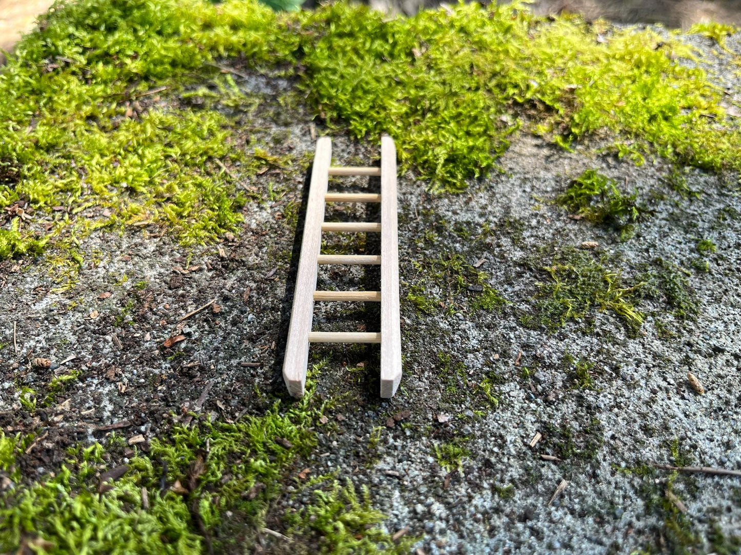 Miniature Fairy Ladder – Natural Wood