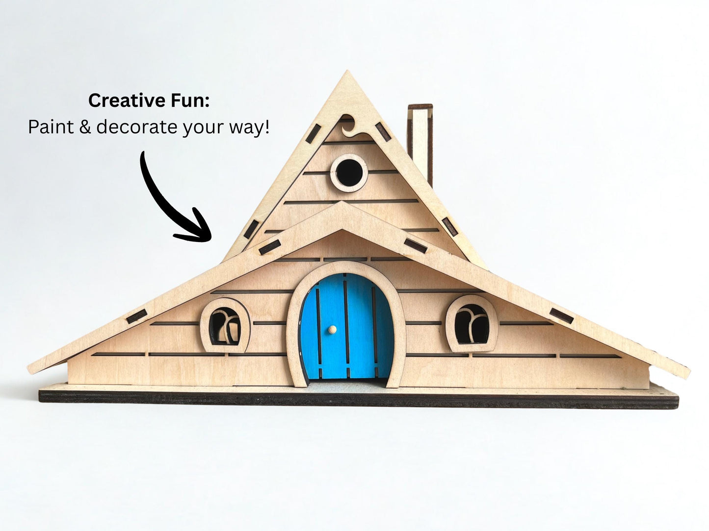 PRE-ORDER - DIY Fairy House Kit – Wooden Fairy Garden Craft with Solar Roof | Lili Fairy House