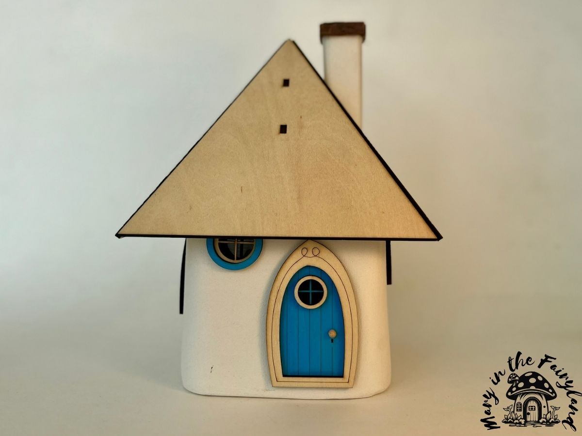 Handcrafted Fairy House – Unique Handmade with Wooden Roof & Sealed for Durability (Outdoor Version)