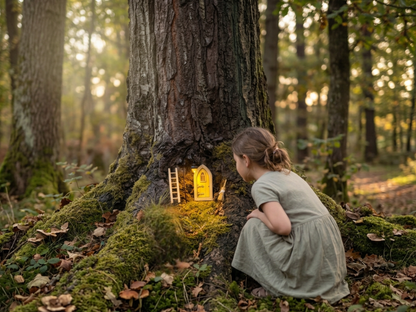Fairy Arrival Set – Door, Glowing Lantern, Ladder & Broom