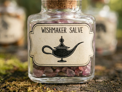 Set of 10 Fairy Potion Bottles with Labels - Mini Glass Bottles for Fairy Gardens