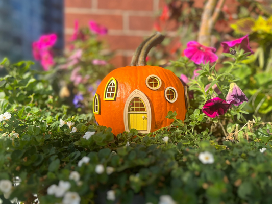 Finished Fairy Door and Window Set - Build a Magical Fairy House or Pumpkin Fairy Home