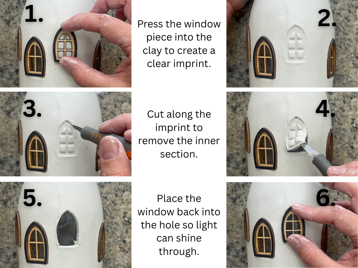 Finished Small Fairy Door and Window Set - Build a Magical Fairy House