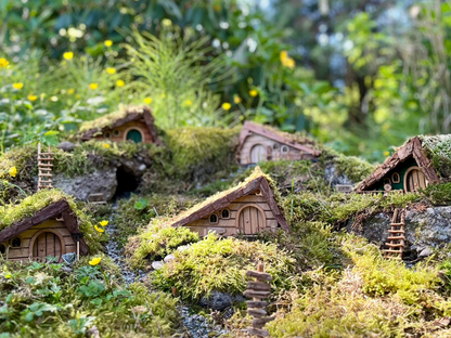 Fairy House Kit with Solar Light - DIY Wooden Garden Cottage to Build & Paint - Alina's Craft Kit