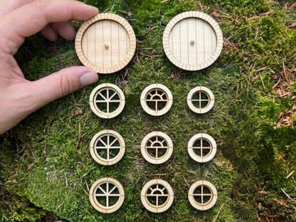 DIY Round Fairy Door and Windows Kit for Fairy Garden or Fairy House