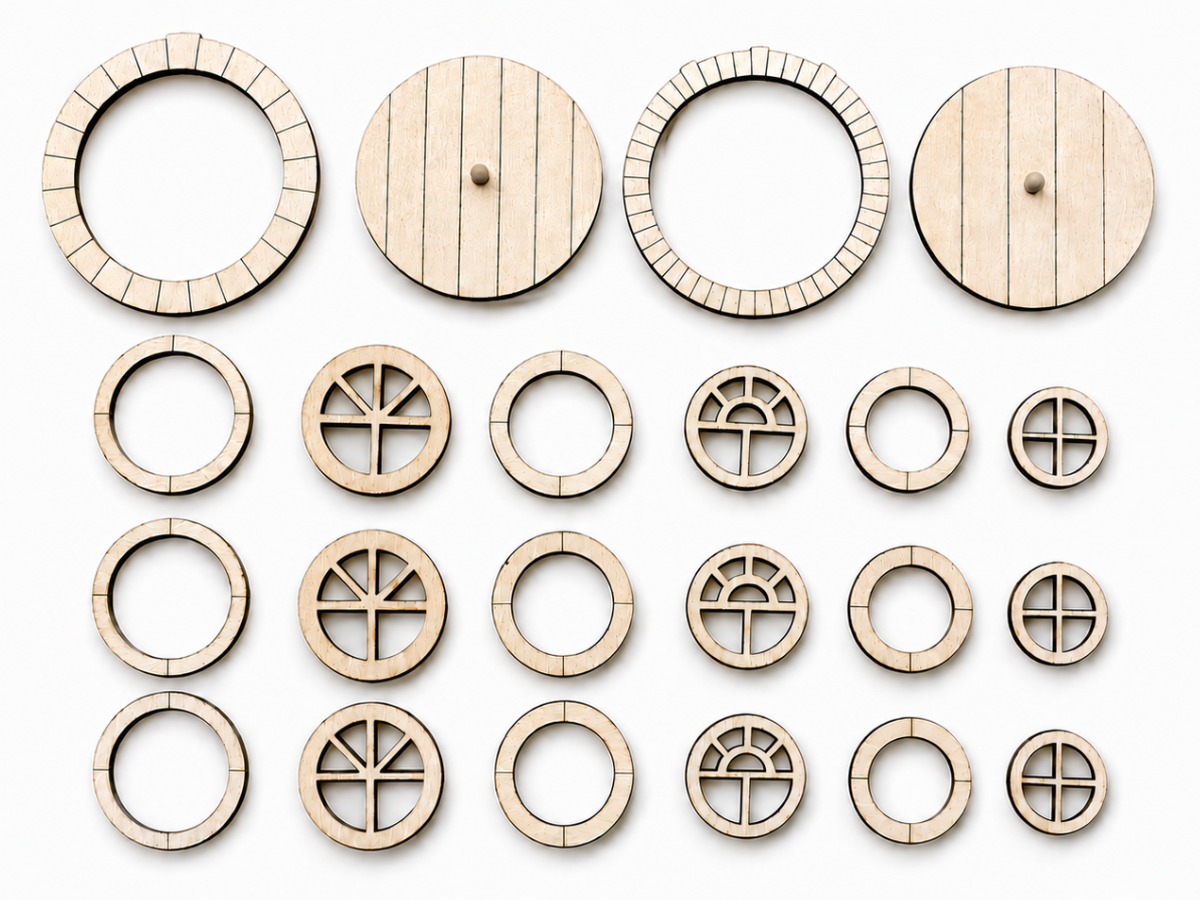 DIY Round Fairy Door and Windows Kit for Fairy Garden or Fairy House