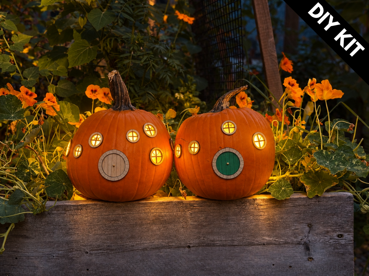 DIY Round Fairy Door & Window Kit – Fairy Gardens & Pumpkin Houses
