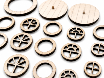 DIY Round Fairy Door and Windows Kit for Fairy Garden or Fairy House