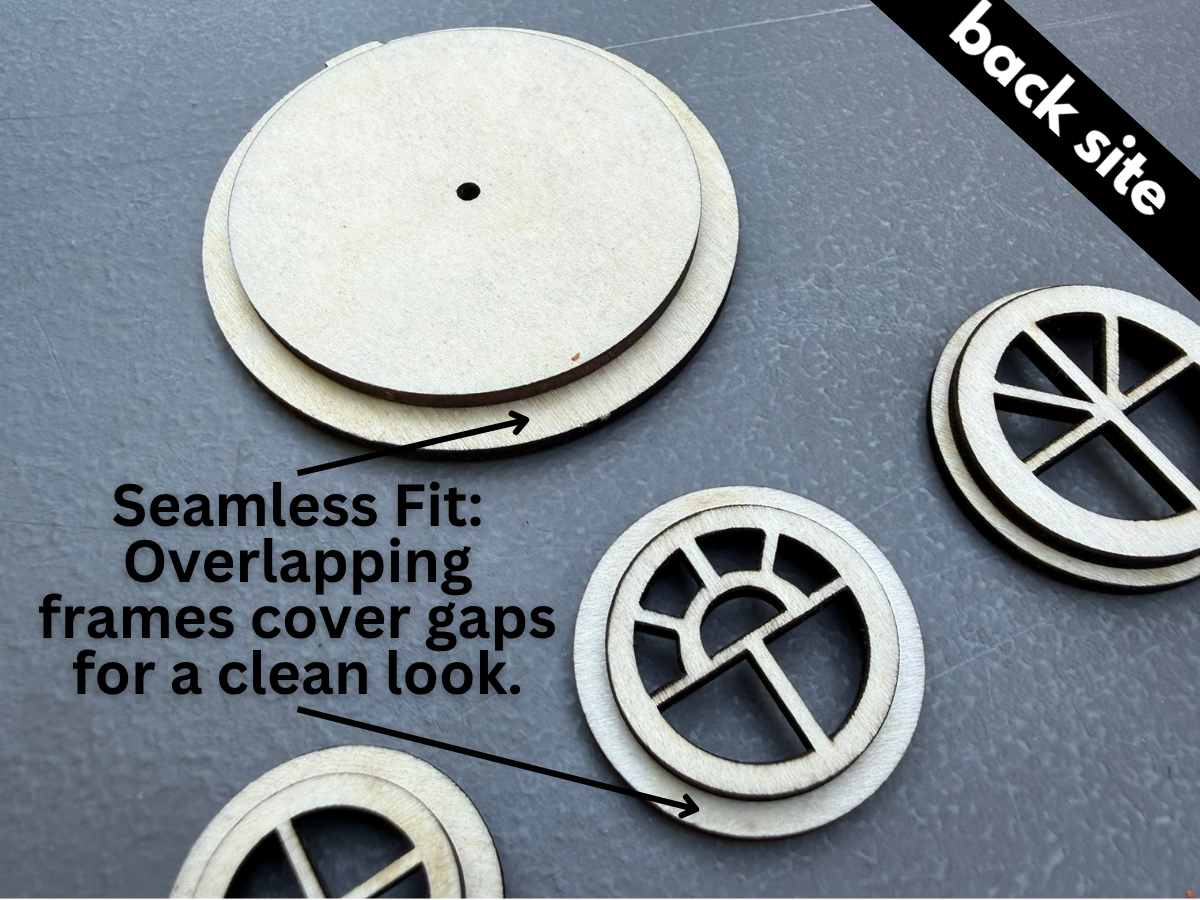 Finished Round Fairy Door & Window Set – Fairy Gardens & Pumpkin Houses