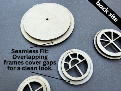 Finished Round Fairy Door & Window Set – Fairy Gardens & Pumpkin Houses
