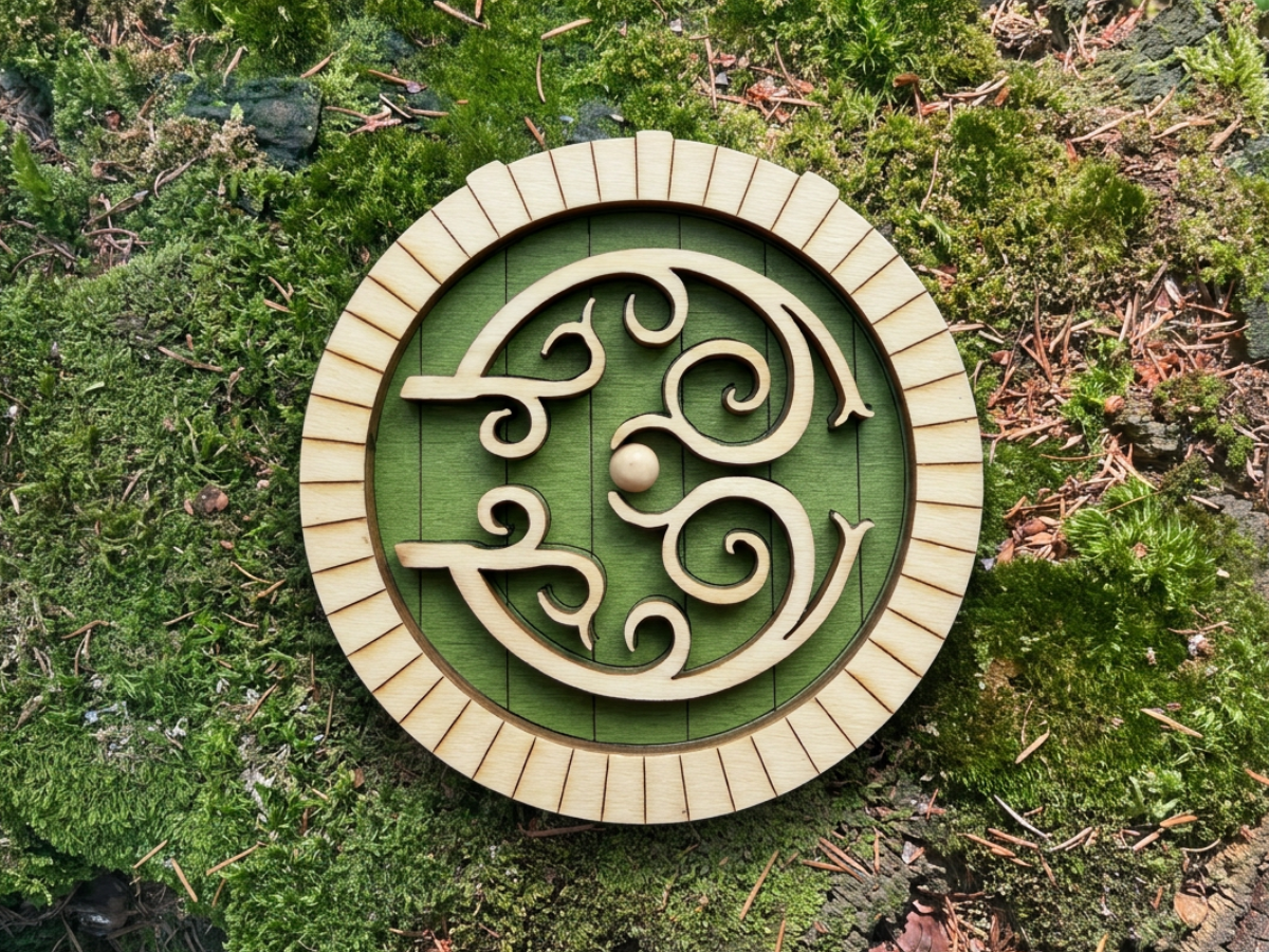 Finished Round Fairy Door and Windows Set for Fairy Garden or Fairy House