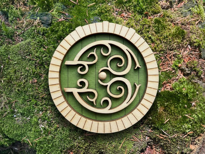 Finished Round Fairy Door and Windows Set for Fairy Garden or Fairy House
