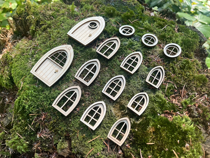 DIY Small Fairy Doors and Windows Set – Build a Magical Fairy House