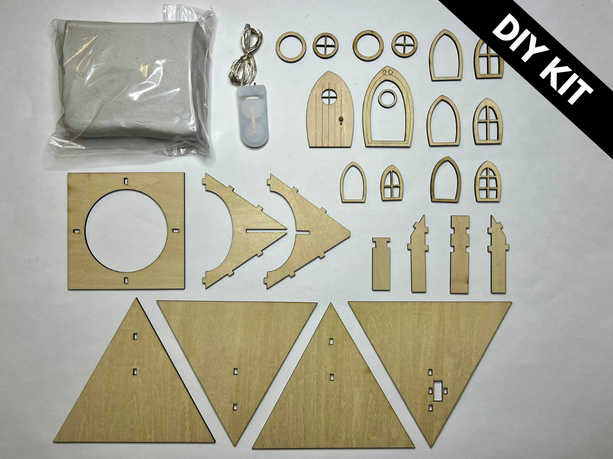DIY Clay Fairy House Kit – Build & Decorate Your Own Magical Mini Home