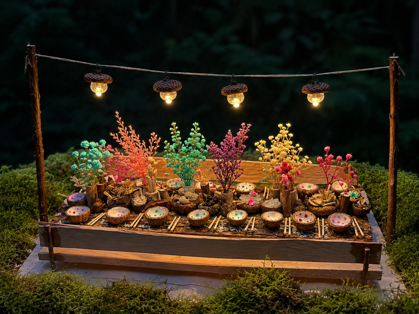 Preserved Flower Set for Fairy Gardens & Miniature Scenes