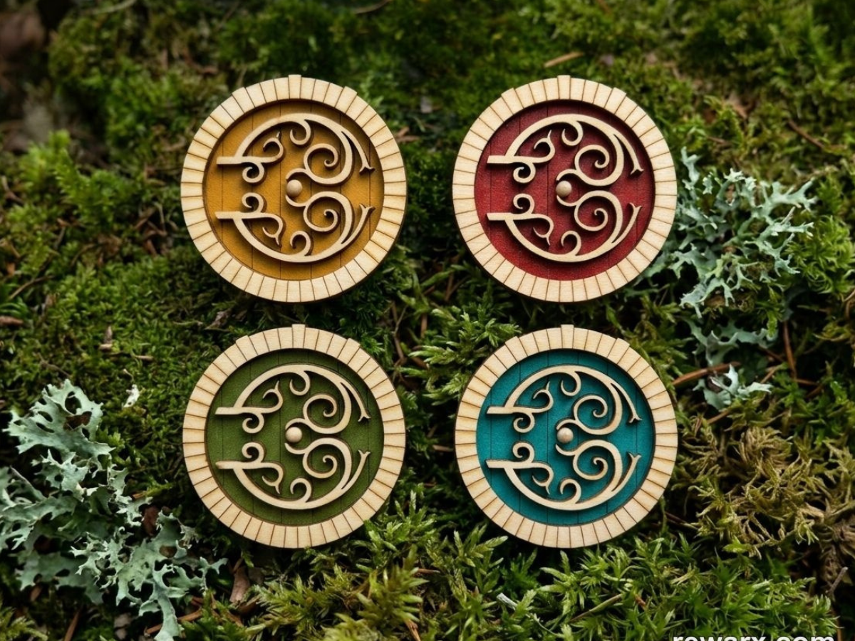 Finished Round Fairy Door and Windows Set for Fairy Garden or Fairy House