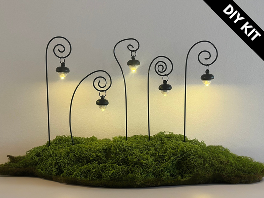 DIY Fairy Lantern Kit with Wooden Acorn Cap - Create 5 Magical Fairy Lights