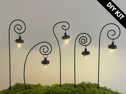 DIY Fairy Lantern Kit with Wooden Acorn Cap - Create 5 Magical Fairy Lights