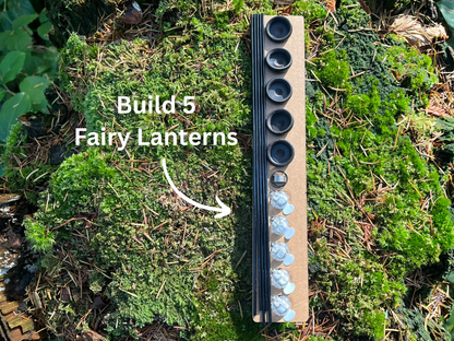 DIY Fairy Lantern Kit with Wooden Acorn Cap - Create 5 Magical Fairy Lights