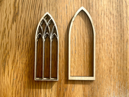 DIY Gothic Fairy Door & Window Kit - Pumpkin Fairy House