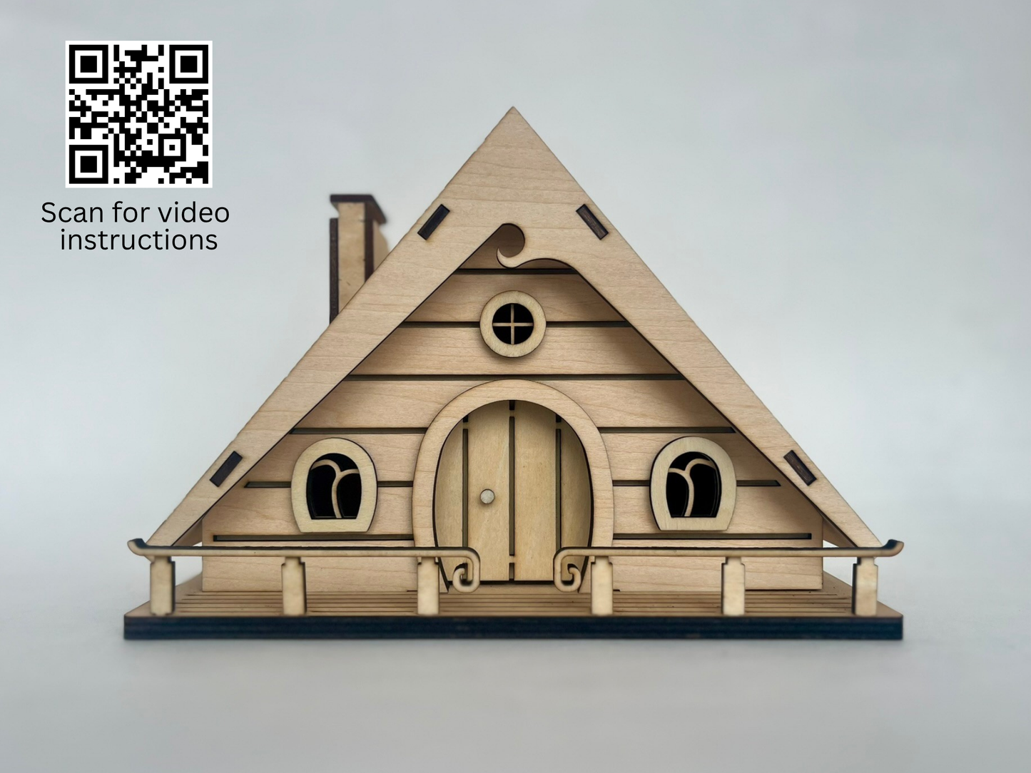 DIY Fairy House Kit with Solar Light - Ellie's Wooden Garden Cottage - Build & Paint Craft