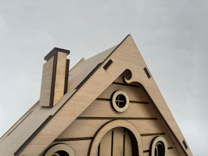 DIY Fairy House Kit with Solar Light - Ellie's Wooden Garden Cottage - Build & Paint Craft