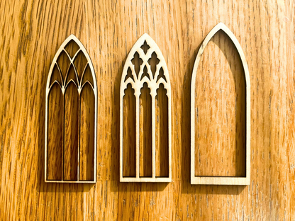DIY Gothic Fairy Door & Window Kit - Pumpkin Fairy House