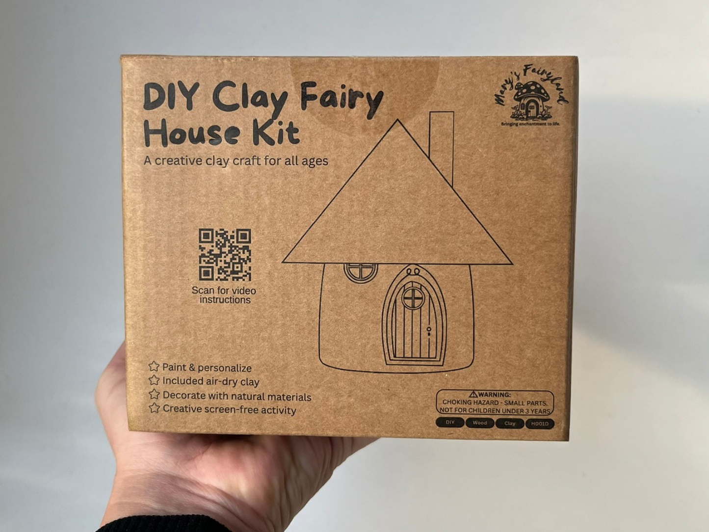 DIY Clay Fairy House Kit – Build & Decorate Your Own Magical Mini Home