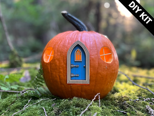 DIY Gothic Fairy Door Set – Build & Decorate Your Own Fairy Door (Pumpkin-Friendly Halloween Craft)