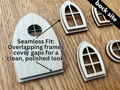 DIY Small Fairy Doors and Windows Set – Build a Magical Fairy House