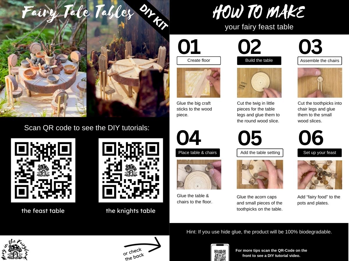 2x Enchanting DIY Fairy Tale Table Kit - Create Magical Worlds with Natural Materials!