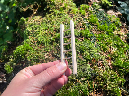 Miniature Fairy Ladder – Natural Wood