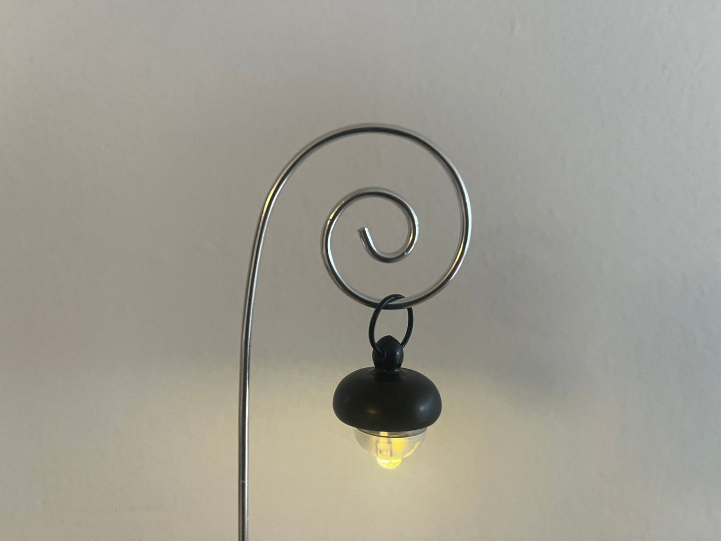 Enchanted Fairy Lantern with Wooden Acorn Cap - Magical Glow for Your Fairy Village