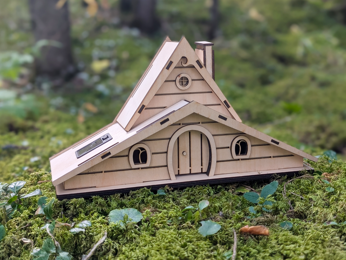 Fairy House Kit with Solar Light - DIY Wooden Garden Cottage to Build & Paint - Lili's Craft Kit