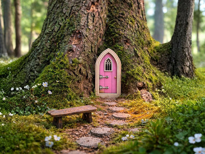 Enchanting Mini Park Bench: Whimsical Fairy Garden Decor