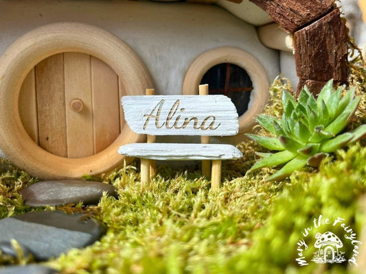 5x Personalized Mini Fairy Benches