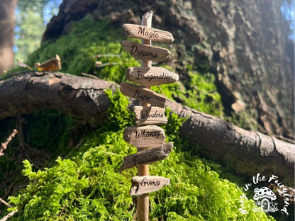 Personalized Mini Fairy Sign Posts