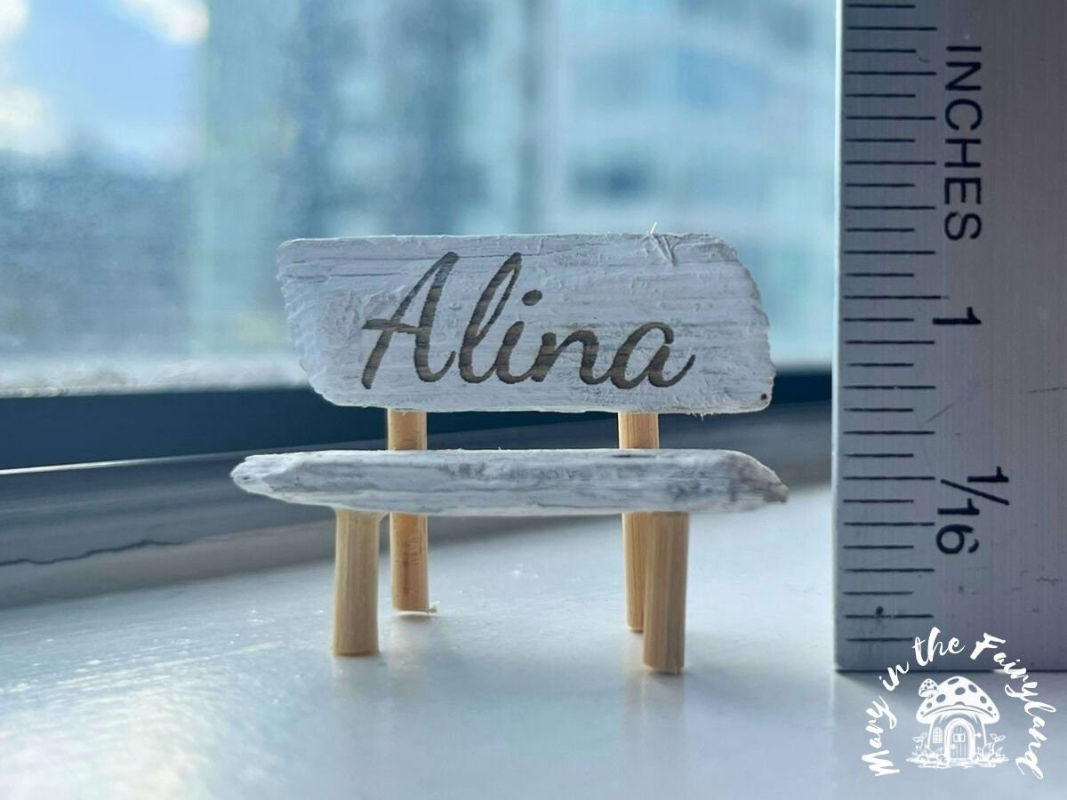5x Personalized Mini Fairy Benches
