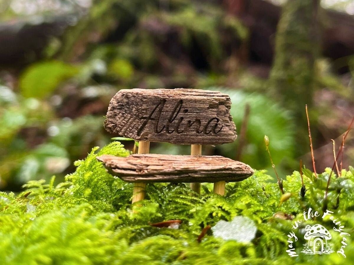 5x Personalized Mini Fairy Benches