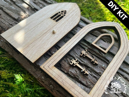 DIY Gothic Fairy Door Set - Create Your Own Magical Entrance