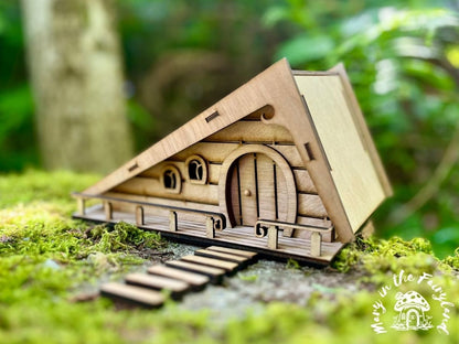 DIY Fairy House Kit with Solar Light – Easy Wooden Craft for All Ages – Garden Decoration – Build & Paint Fairy Cottage