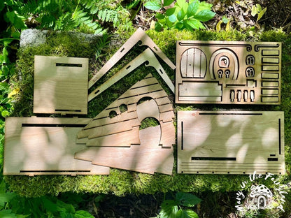 DIY Fairy House Kit with Solar Light – Easy Wooden Craft for All Ages – Garden Decoration – Build & Paint Fairy Cottage