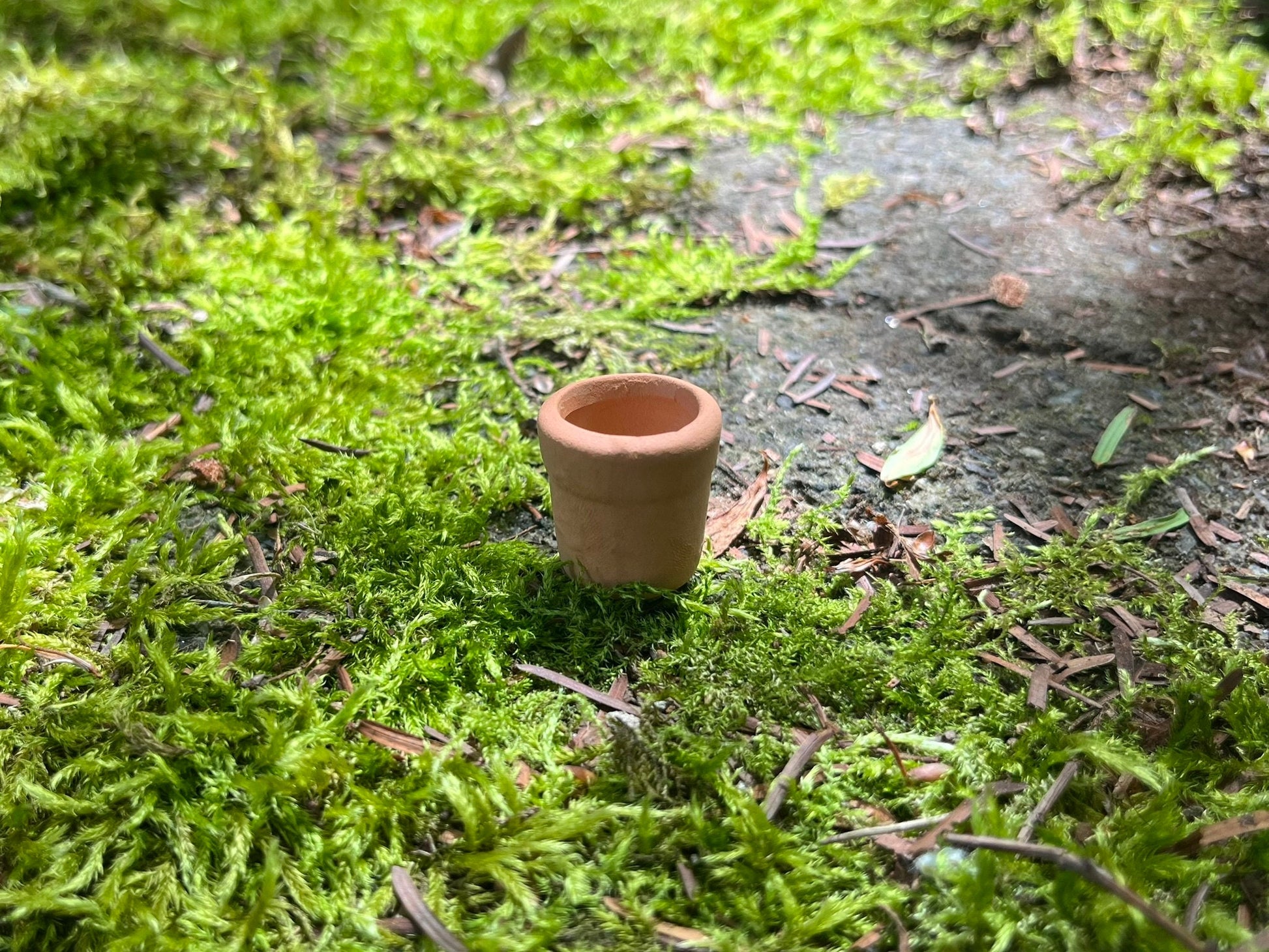 2x Miniature Terracotta Clay Pots