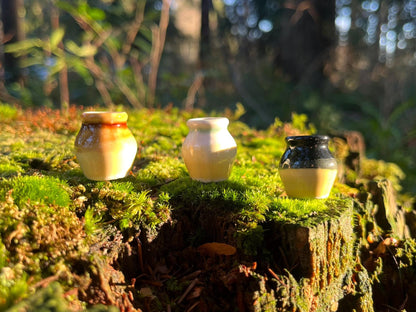Set of 3 Enchanted Miniature Ceramic Vases